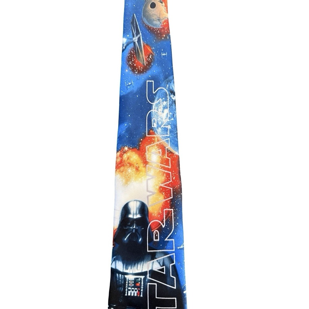 Star Wars Darth Vader Mens Neck Tie Sci Fi Lightsaber Death Star 57x3 - Picture 4 of 16